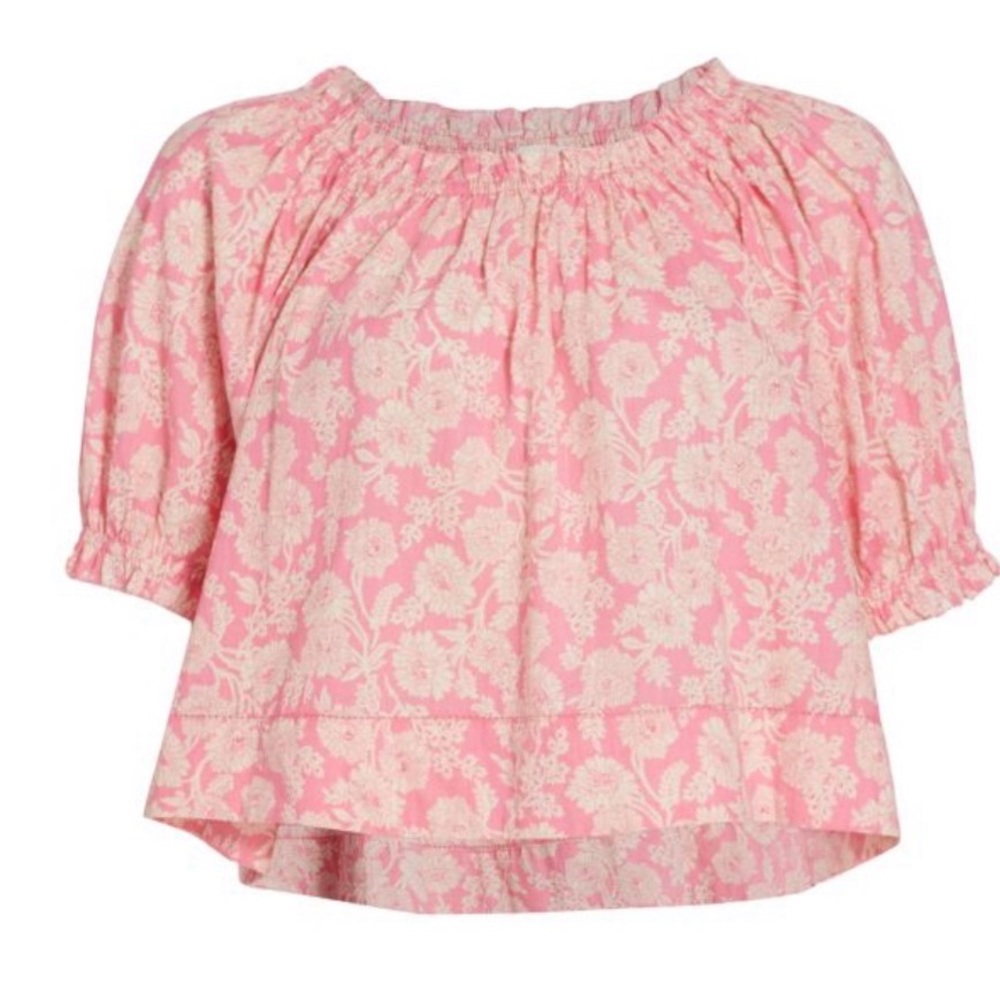 THE GREAT. Pink Floral Blouse - Picture 6 of 6